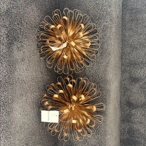 Gold Ribbon Flower Decorations